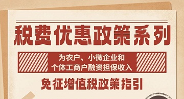 为农户、小微企业和个体工商户提供融资担保收入免征增值税政策指引